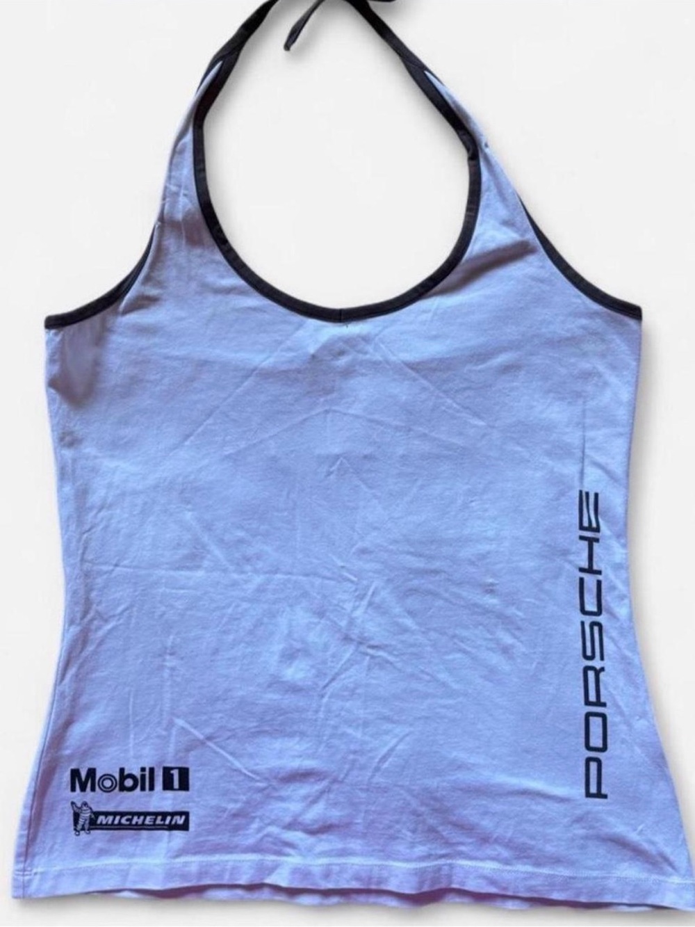 Porsche White Halter Top